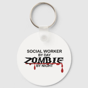 Social Worker Zombie Keychain