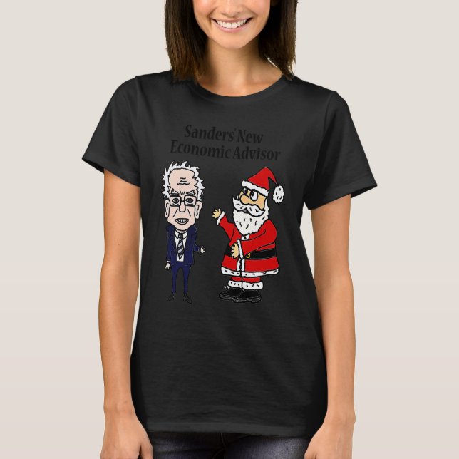 Socialdudtees Anti Bernie Sanders and Santa T-Shirt (Front)
