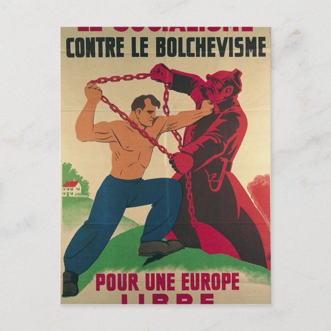 Socialism Against Bolshevism for a Free Postcard (Front)