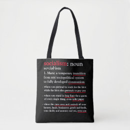 Socialism defined (black) tote bag
