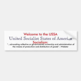 Socialism definition bumper sticker