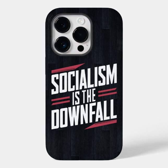 Socialism Is The Downfall and Capitalism Is Power Case-Mate iPhone Case (Back)