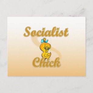 Socialist Chick Postcard