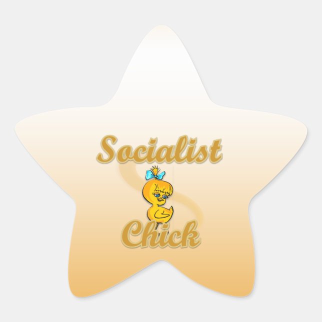 Socialist Chick Star Sticker (Front)