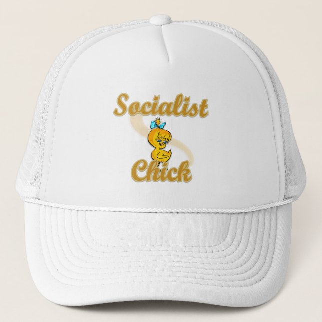 Socialist Chick Trucker Hat (Front)
