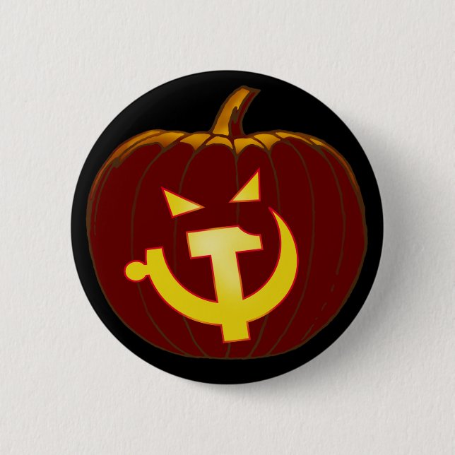 Socialist Jack-O-Lantern 2 Inch Round Button (Front)