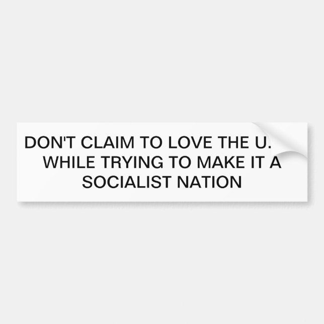 Socialist Nation Bumper Sticker (Front)