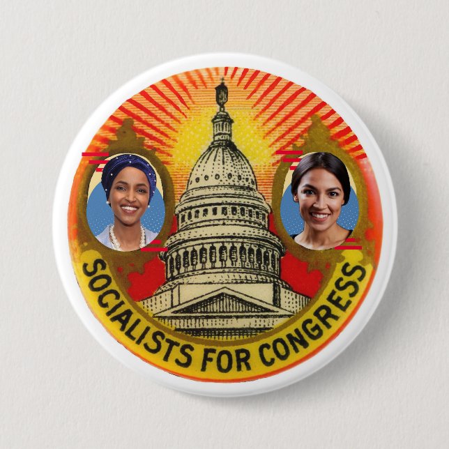 Socialists in Congress 3 Inch Round Button (Front)