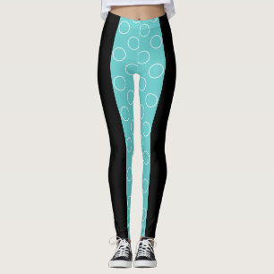 Socialite Turquoise Circles Pattern Leggings