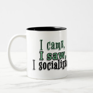 Socialize Two-Tone Coffee Mug