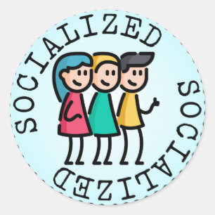 Socialized (Adulting Merit Badge) Classic Round Sticker