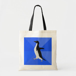 Socially Awkward Penguin ("Customize" to add text) Tote Bag