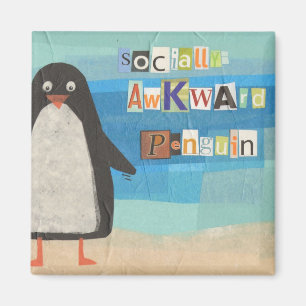 Socially Awkward Penguin magnet