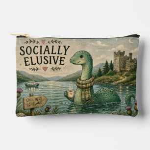 Socially Elusive Nessie Cozy Cryptid Loch Ness Accessory Pouch