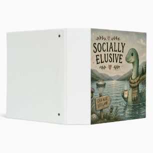 Socially Elusive Nessie Cozy Cryptid Loch Ness Binder