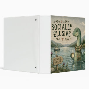 Socially Elusive Nessie Cozy Cryptid Loch Ness Binder