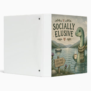 Socially Elusive Nessie Cozy Cryptid Loch Ness Binder
