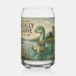 Socially Elusive Nessie Cozy Cryptid Loch Ness  Can Glass