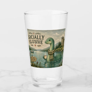 Socially Elusive Nessie Cozy Cryptid Loch Ness Glass