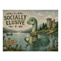 Socially Elusive Nessie Cozy Cryptid Loch Ness