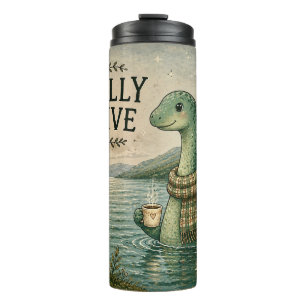 Socially Elusive Nessie Cozy Cryptid Loch Ness  Thermal Tumbler