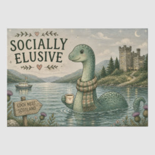 Socially Elusive Nessie Cozy Cryptid Loch Ness  Tissue Paper