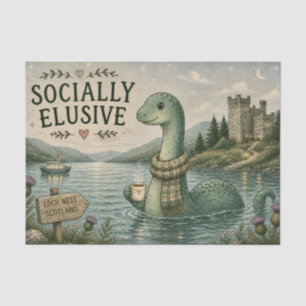 Socially Elusive Nessie Cozy Cryptid Loch Ness  Tissue Paper