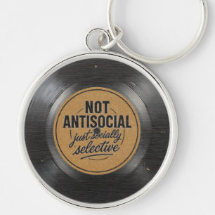Socially Selective - Vinyl Record Keychain