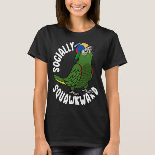 Socially Squawkward Parrot I Hahns Macaw T-Shirt