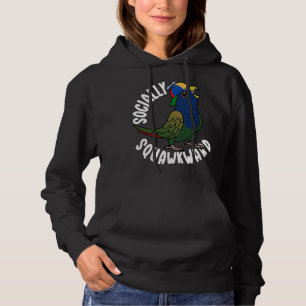 Socially Squawkward Parrot I White capped Pionus Hoodie
