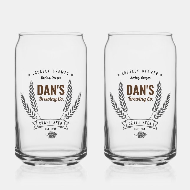 Société de brasserie personnalisée Verre de bière (Recto)