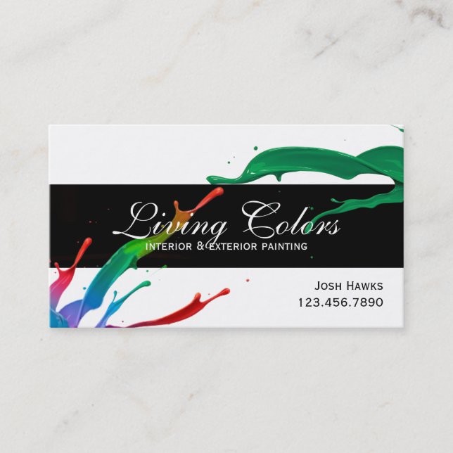 Société de peinture professionnelle moderne Carte  (Devant)