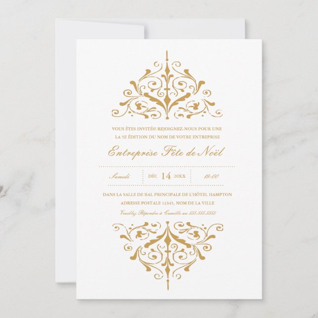 Société or Invitation fête de Noël (Devant)