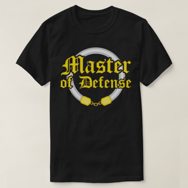 Society for Creative Anachronism Master of Defence T-Shirt (Design Front)