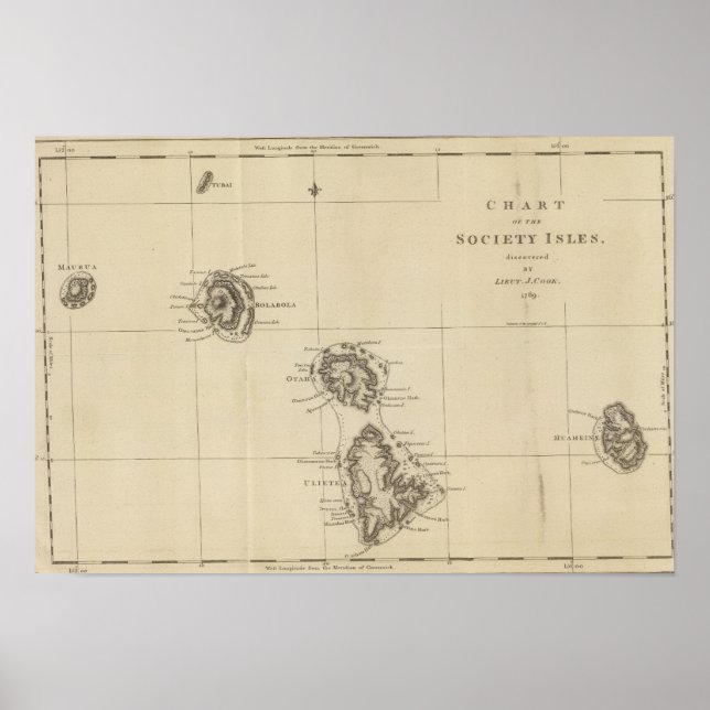 Society Isles, Tahiti Poster (Front)