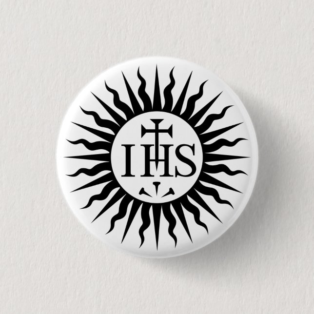 Society of Jesus (Jesuits) Logo 1 Inch Round Button (Front)