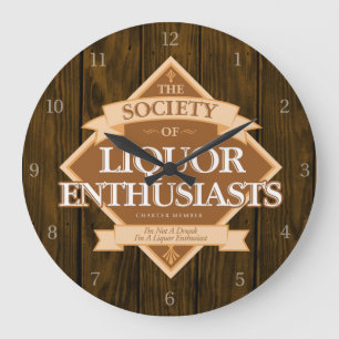 Society of Liquor Enthusiasts Large Clock