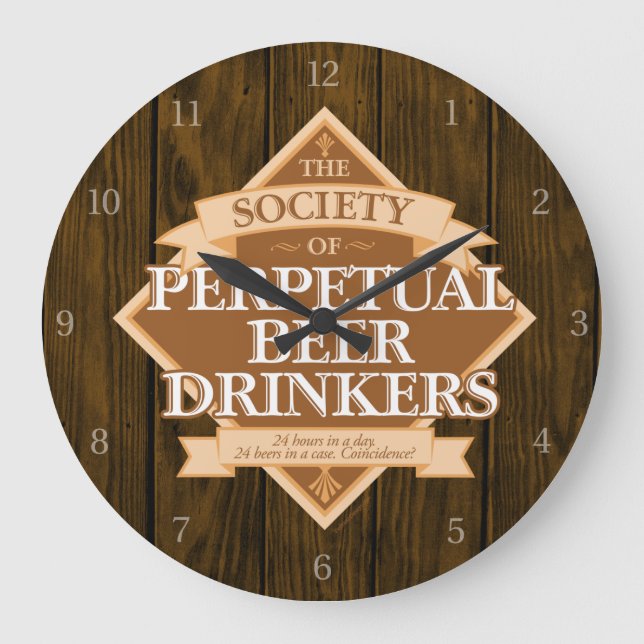 Society of Perpetual Beer Drinkers Large Clock (Front)