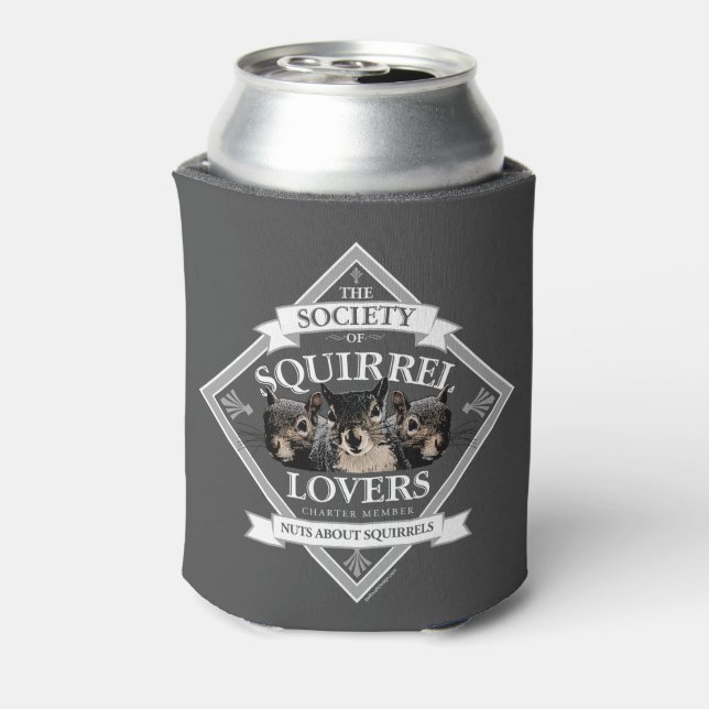 Society of Squirrel Lovers - funny squirrel Can Co Can Cooler (Can Back)