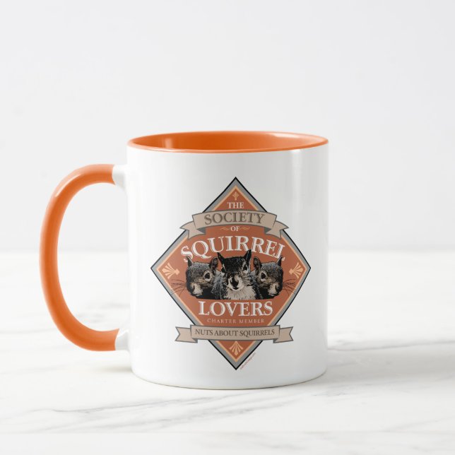 Society of Squirrel Lovers - funny squirrel Mug (Left)