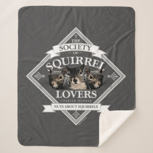Society of Squirrel Lovers - funny squirrel Sherpa Blanket