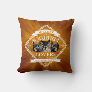 Society of Squirrel Lovers - funny squirrel Throw  Throw Pillow