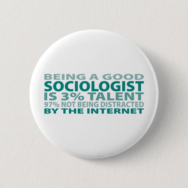 Sociologist 3% Talent 2 Inch Round Button (Front)