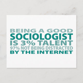 Sociologist 3% Talent Postcard
