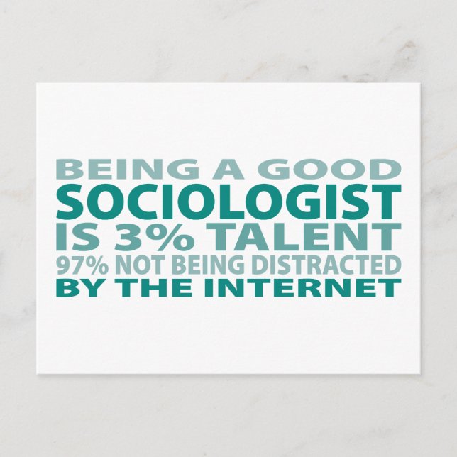 Sociologist 3% Talent Postcard (Front)