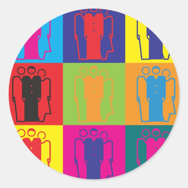 Sociology Pop Art Classic Round Sticker (Front)