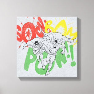 SOCK BAM POW Batman and Robin Canvas Print