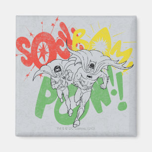 SOCK BAM POW Batman and Robin Magnet