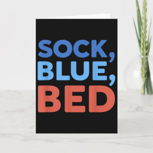 Sock Blue Bed Funny Meme _1 Card