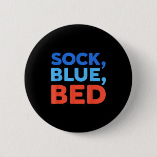 Sock Blue Bed Funny Meme 2 Inch Round Button